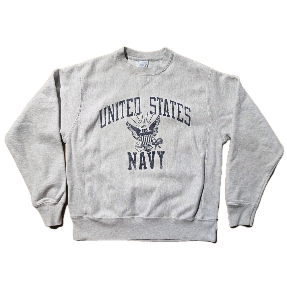 Vintage Champion Reverse Weave Sweatshirt Mens M United States Navy Military